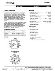 HA-5033 datasheet pdf Intersil