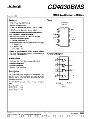 CD4030BMS datasheet pdf Intersil