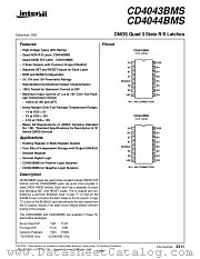 CD4043BMS datasheet pdf Intersil