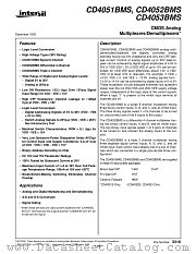 CD4052BMS datasheet pdf Intersil