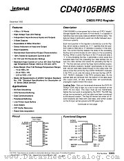 CD40105BMS datasheet pdf Intersil