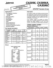 CA3096 datasheet pdf Intersil