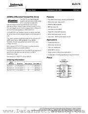 EL5176 datasheet pdf Intersil