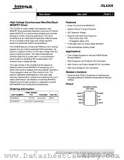 ISL6206 datasheet pdf Intersil