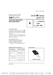 10ETF12FP datasheet pdf International Rectifier