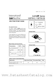 10ETS08STRL datasheet pdf International Rectifier