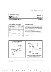 1N5818TR datasheet pdf International Rectifier