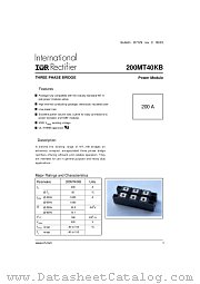 200MT40KB datasheet pdf International Rectifier