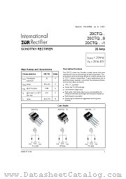20CTQ035 datasheet pdf International Rectifier