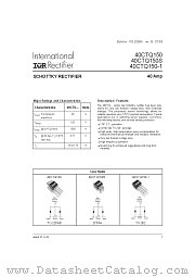 40CTQ150-1 datasheet pdf International Rectifier