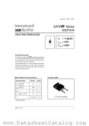 40EPS16 datasheet pdf International Rectifier