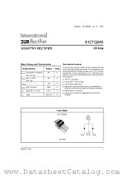 61CTQ045 datasheet pdf International Rectifier