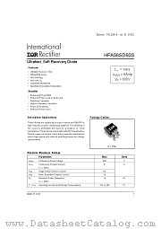 HFA08SD60 datasheet pdf International Rectifier