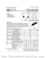 HFA140NJ60D datasheet pdf International Rectifier