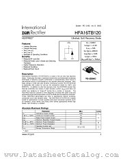HFA16TB120 datasheet pdf International Rectifier