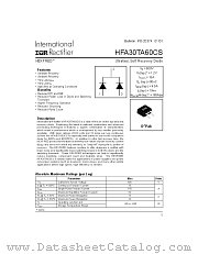 HFA30TA60CSTRR datasheet pdf International Rectifier