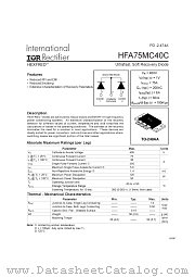 HFA75MC40C datasheet pdf International Rectifier