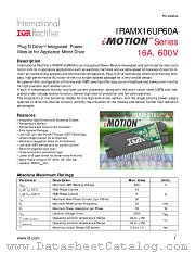 IRAMX16UP60A-2 datasheet pdf International Rectifier