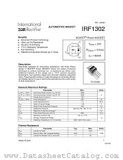 IRF1302 datasheet pdf International Rectifier