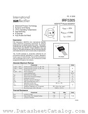 IRF5305PBF datasheet pdf International Rectifier