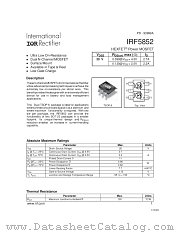 IRF5852TR datasheet pdf International Rectifier