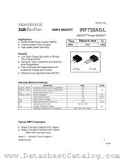 IRF730ASTRR datasheet pdf International Rectifier