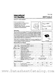 IRF740LC datasheet pdf International Rectifier