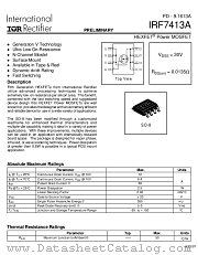 IRF7413A datasheet pdf International Rectifier
