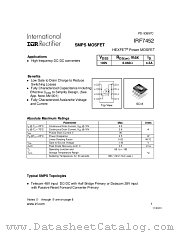 IRF7452 datasheet pdf International Rectifier