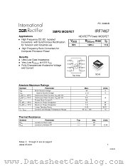 IRF7467 datasheet pdf International Rectifier