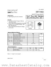 IRF7493 datasheet pdf International Rectifier