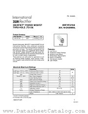 IRF7F3704 datasheet pdf International Rectifier