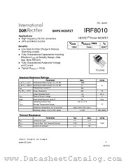 IRF8010 datasheet pdf International Rectifier