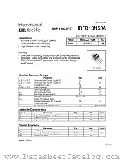 IRFB13N50APBF datasheet pdf International Rectifier