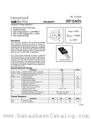 IRFI540N datasheet pdf International Rectifier
