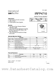 IRFP4710PBF datasheet pdf International Rectifier