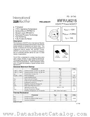 IRFU6215 datasheet pdf International Rectifier