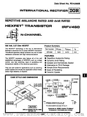 IRFV460 datasheet pdf International Rectifier