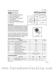 IRFZ34VPBF datasheet pdf International Rectifier