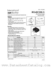 IRG4BC30K-S datasheet pdf International Rectifier