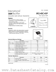 IRG4BC40F datasheet pdf International Rectifier