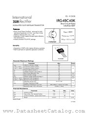 IRG4BC40K datasheet pdf International Rectifier