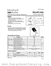 IRG4PC40U datasheet pdf International Rectifier