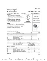 IRG4PC60U-P datasheet pdf International Rectifier