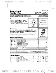 IRGPC50KD2 datasheet pdf International Rectifier