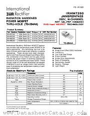 JANSH2N7433 datasheet pdf International Rectifier