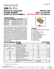 IRHN8130 datasheet pdf International Rectifier