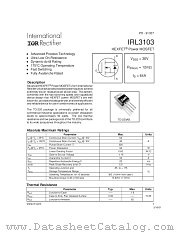 IRL3103 datasheet pdf International Rectifier