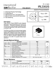 IRL3302S datasheet pdf International Rectifier