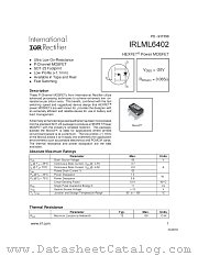 IRLML6402TR datasheet pdf International Rectifier